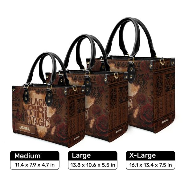 Black Girl Magic - Personalized Leather Handbag Mb69