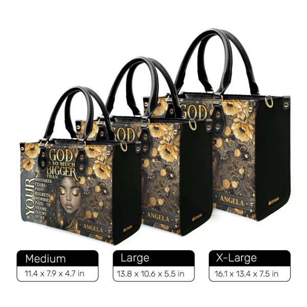 God Is So Much Bigger Than - Personalized Leather Handbag Sblhblm2450M