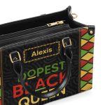 Dopest Black Queen - Personalized Leather Handbag Sb09