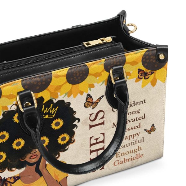 She Is - Personalized Leather Handbag Sb12