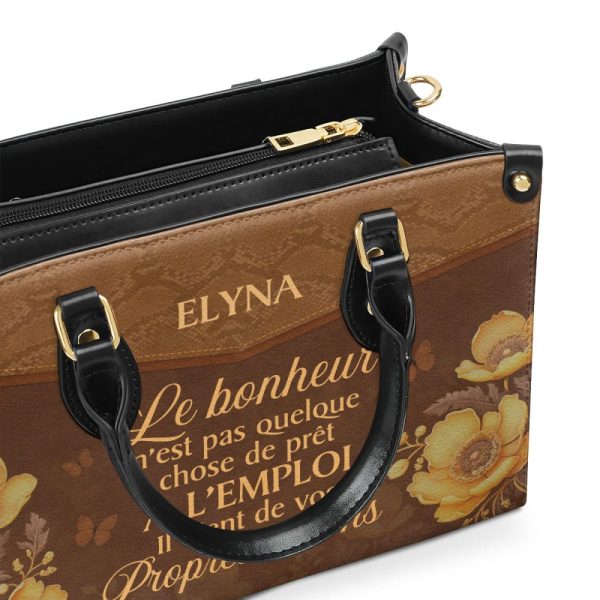 Le Bonheur N’Est Pas Quelque Chose De Prêt À L’Emploi - Personalized Leather Handbag Sb603