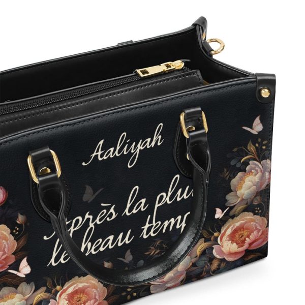 Après La Pluie, Le Beau Temps - Personalized Leather Handbag Sb609