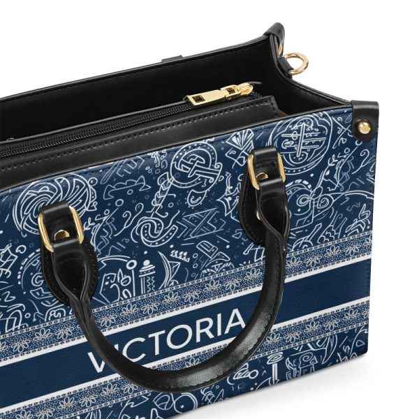 African Culture - Four Seasons - Personalized Leather Handbag Stb115