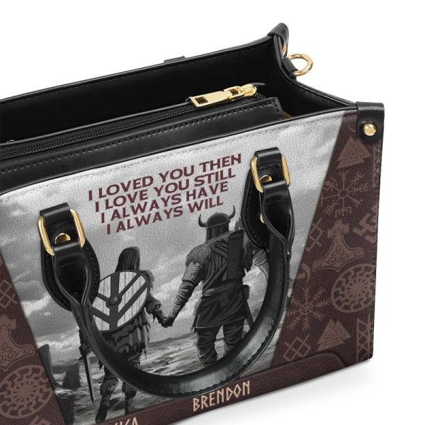 I Always Will - Personalized Leather Handbag Stb157