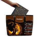 A Child Of God - Personalized Leather Totebag