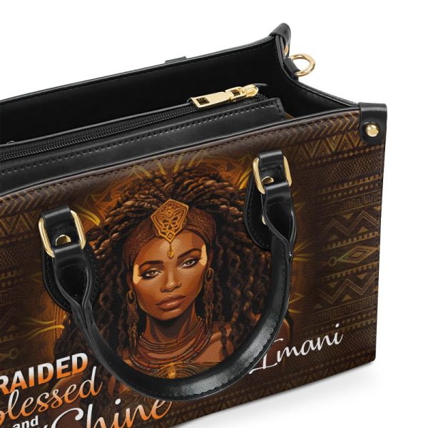 Ready To Shine - Personalized Leather Handbag Stb36