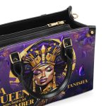 A Beautiful Queen - Personalized Purple Leather Handbag Stb58