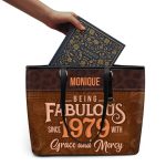 Being Fabulous - Personalized Leather Totebag