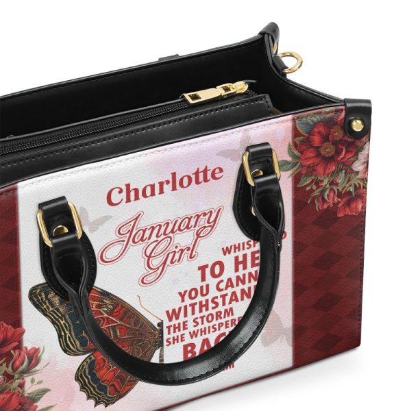 I Am The Storm - Personalized Leather Handbag Sbt36