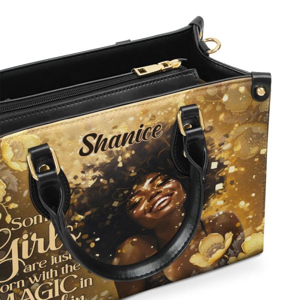 Born With The Magic - Personalized Leather Hand Bag Stb89