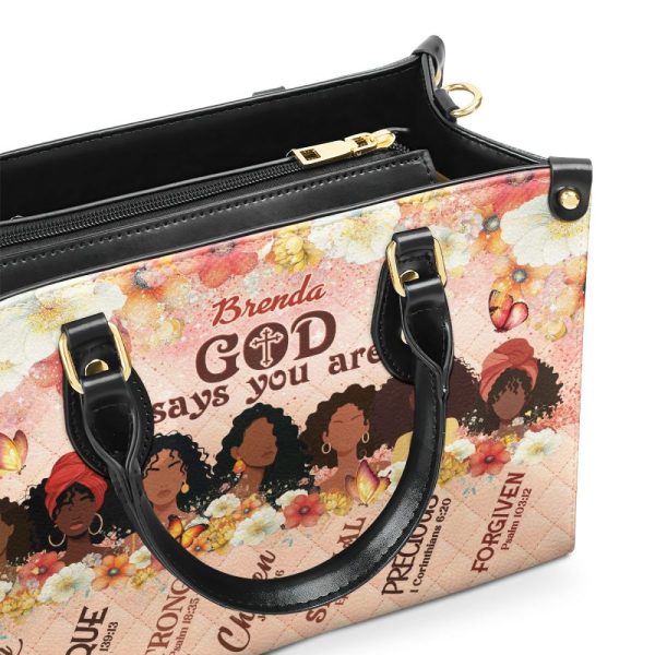 God Says You Are - Personalized Leather Handbag Sblhblm2478L