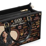 God Is So Much Bigger Than - Personalized Leather Handbag