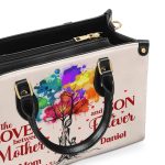 The Love Between Mother And Son Is Forever - Personalized Leather Handbag Stb188B