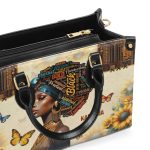 A Gorgeous Black Queen - Personalized Leather Handbag Sblhblm1097Ta