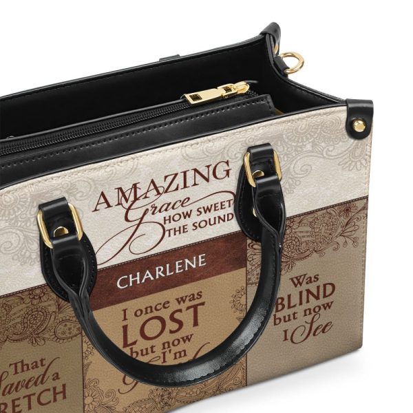 Amazing Grace - Personalized Leather Handbag Mb49