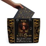 I Am A Black Queen - Personalized Leather Totebag