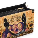 Life Is Better With Sisters - Personalized Leather Handbag