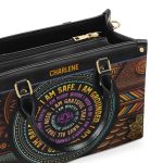 I Am Safe, I Am Balanced - Personalized Leather Handbag Mb46