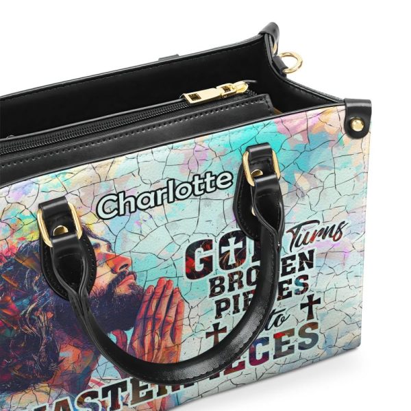 God Turns Broken Pieces Into Masterpieces - Personalized Leather Handbag Sblhblm2743Ta