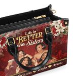 Life Is Better With Sisters - Personalized Leather Handbag
