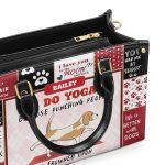 I Do Yoga - Personalized Leather Hand Bag Sblhbha31