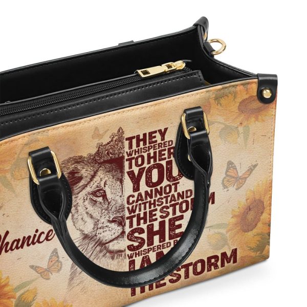 I Am The Storm - Personalized Leather Handbag Stb178