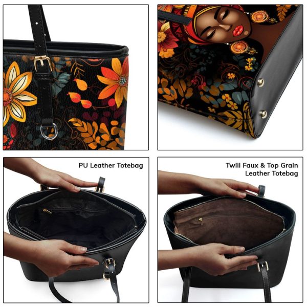 Radiant Roots - Personalized Leather Totebag