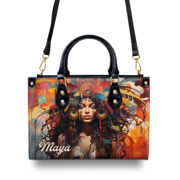 Bohemian - Personalized Leather Handbag Stb133