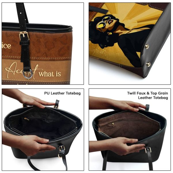 Have Faith In What Will Be - Personalized Leather Totebag