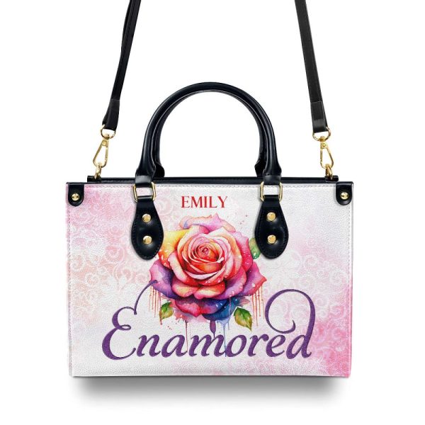 Enamored - Personalized Leather Handbag - Stb140