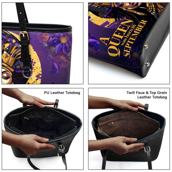A Beautiful Queen - Personalized Leather Totebag