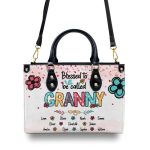 Blessed To Be Called Grandma/Nana... - Personalized Leather Handbag Ms101