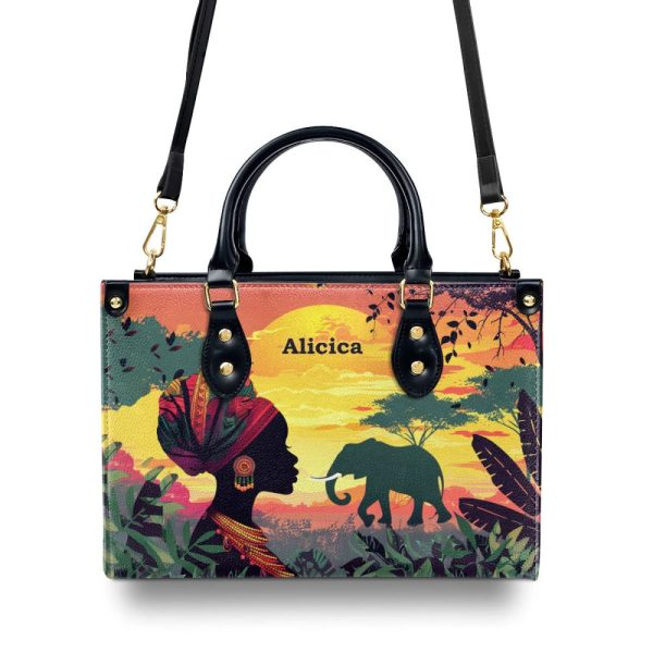 Afrocentrism 07 - Personalized Leather Handbag Sbt07