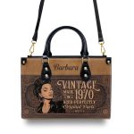 Vintage Brown - Personalized Leather Handbag