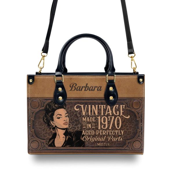 Vintage Brown - Personalized Leather Handbag