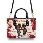 We'Re A Team - Personalized Leather Handbag Stb154