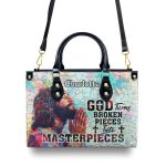 God Turns Broken Pieces Into Masterpieces - Personalized Leather Handbag Sblhblm2743Ta