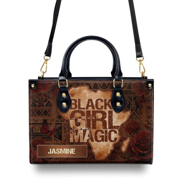 Black Girl Magic - Personalized Leather Handbag Mb69