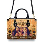 Life Is Better With Sisters - Personalized Leather Handbag
