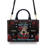 From The First Kiss Till The Last Breath - Personalized Leather Handbag Mb70