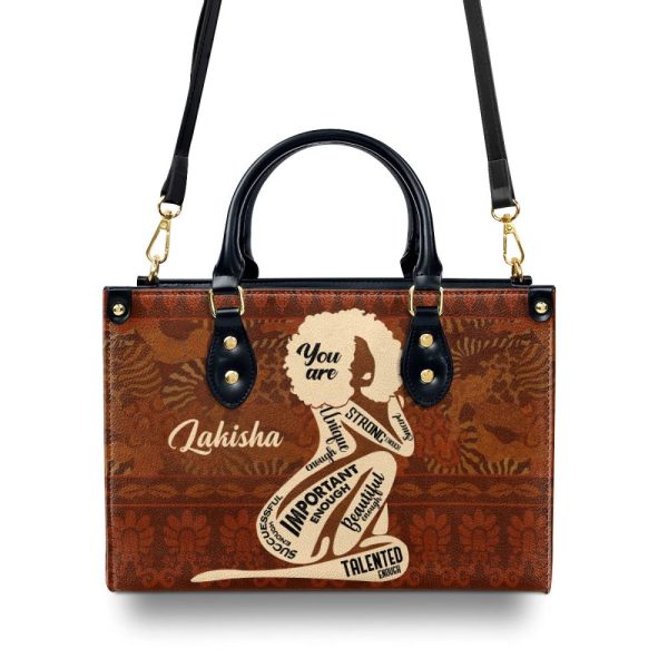 God Says You Are - Personalized Leather Handbag Stb149