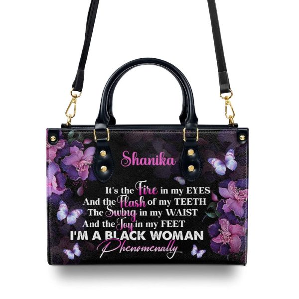 Phenomenal Black Woman - Personalized Leather Hand Bag Stb81