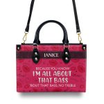 All About That Bass - Personalized Leather Handbag Sb189