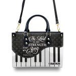 The Lord Is My Strength And My Song - Personalized Leather Handbag Sblhblm2468M