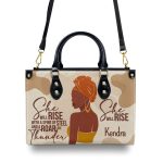 She Will Rise - Personalized Leather Hand Bag Stb99