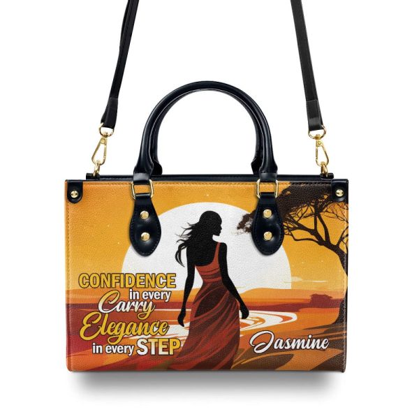 Confidence And Elegance - Personalized Leather Handbag Sb304