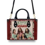 My Greatest Blessings Call Me  - Personalized Leather Handbag