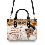 The Sun Does Not Ask Permission To Shine - Personalized Leather Handbag