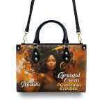 Graceful Curves Powerful Strides - Personalized Leather Handbag Sb305