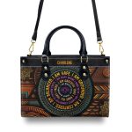 I Am Safe, I Am Balanced - Personalized Leather Handbag Mb46